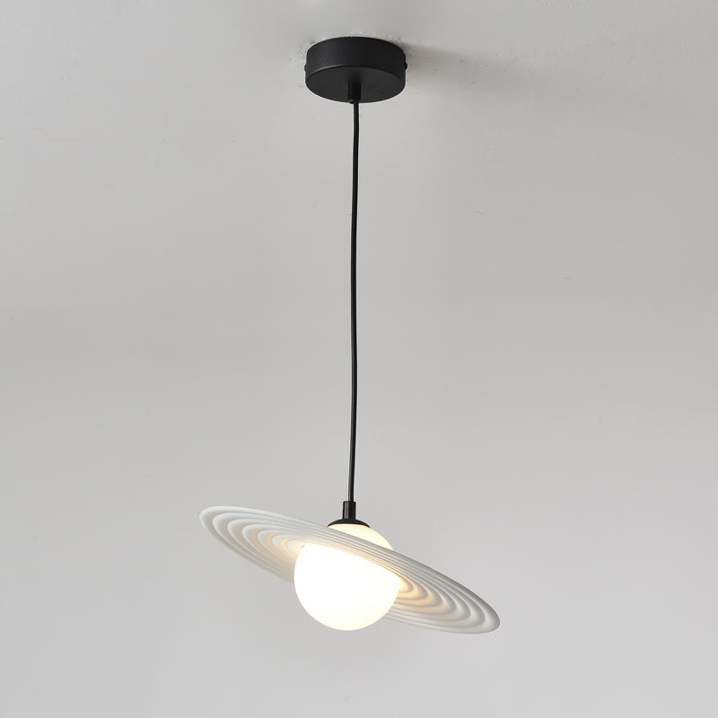 Lustra Pendelleuchte PE Plate Weiß und Schwarz-Letslighting