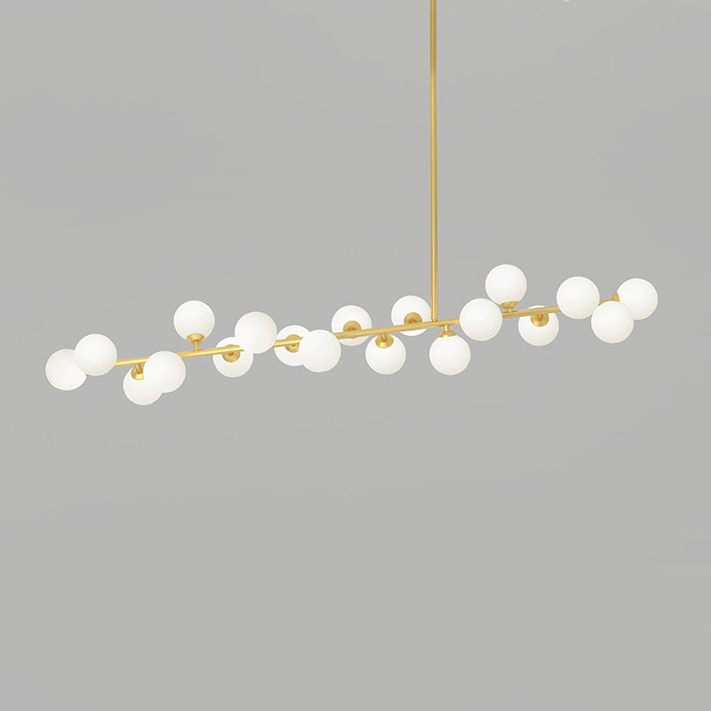 Eshair Moderner Eleganter Messing-Glas-Kronleuchter-Letslighting