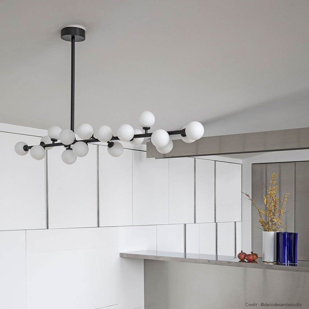 Eshair Moderner Eleganter Messing-Glas-Kronleuchter-Letslighting