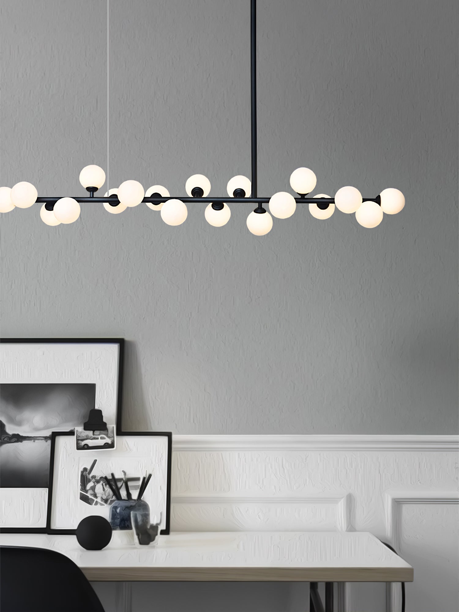 Lumiray Schwarze lineare Kugel-Pendelleuchte-Letslighting