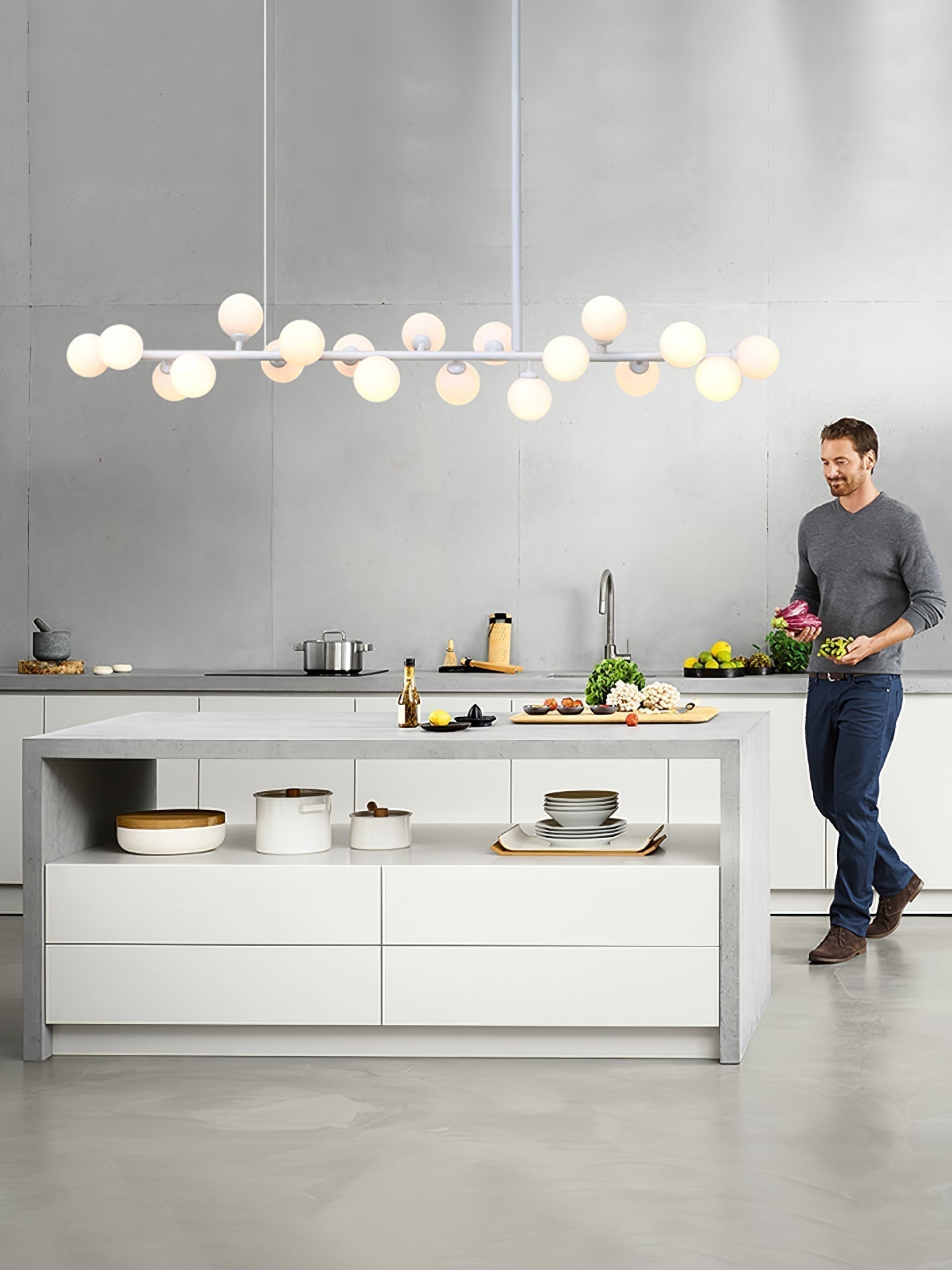 Lumiray Schwarze lineare Kugel-Pendelleuchte-Letslighting