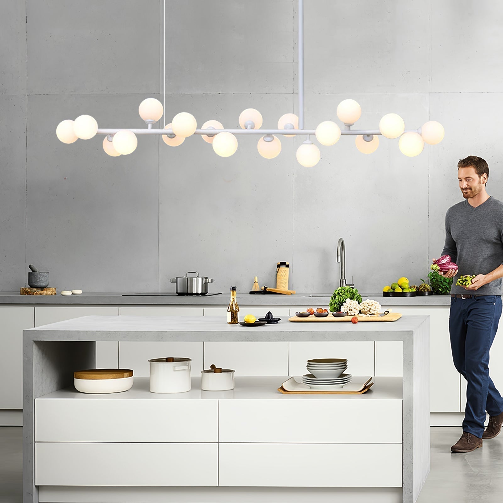 Lumiray Schwarze lineare Kugel-Pendelleuchte-Letslighting