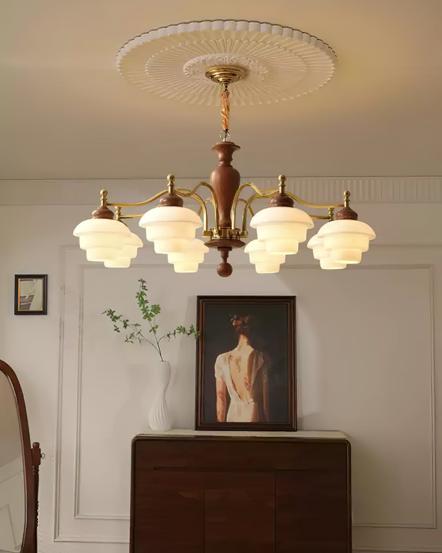 Hovian Vintage Kronleuchter aus Holz-Letslighting