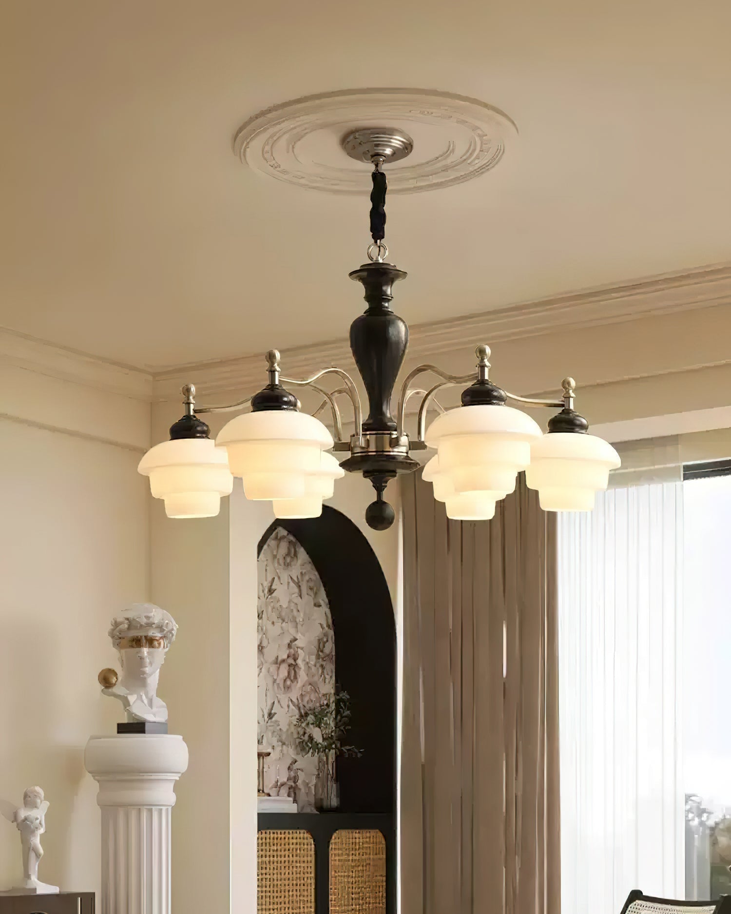 Hovian Vintage Kronleuchter aus Holz-Letslighting
