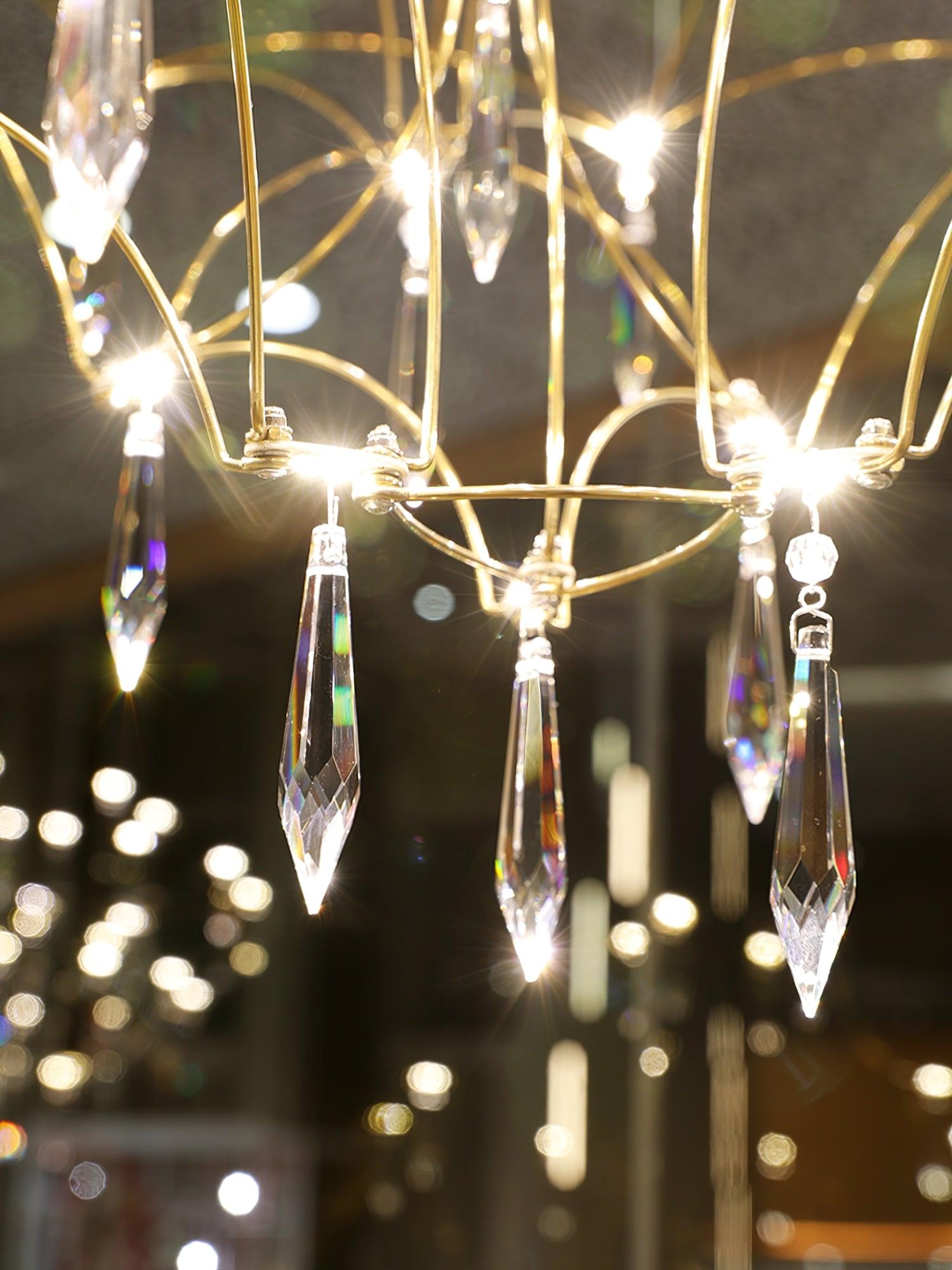Lustra Kronleuchter Edelstahl Kristallnetz-Letslighting
