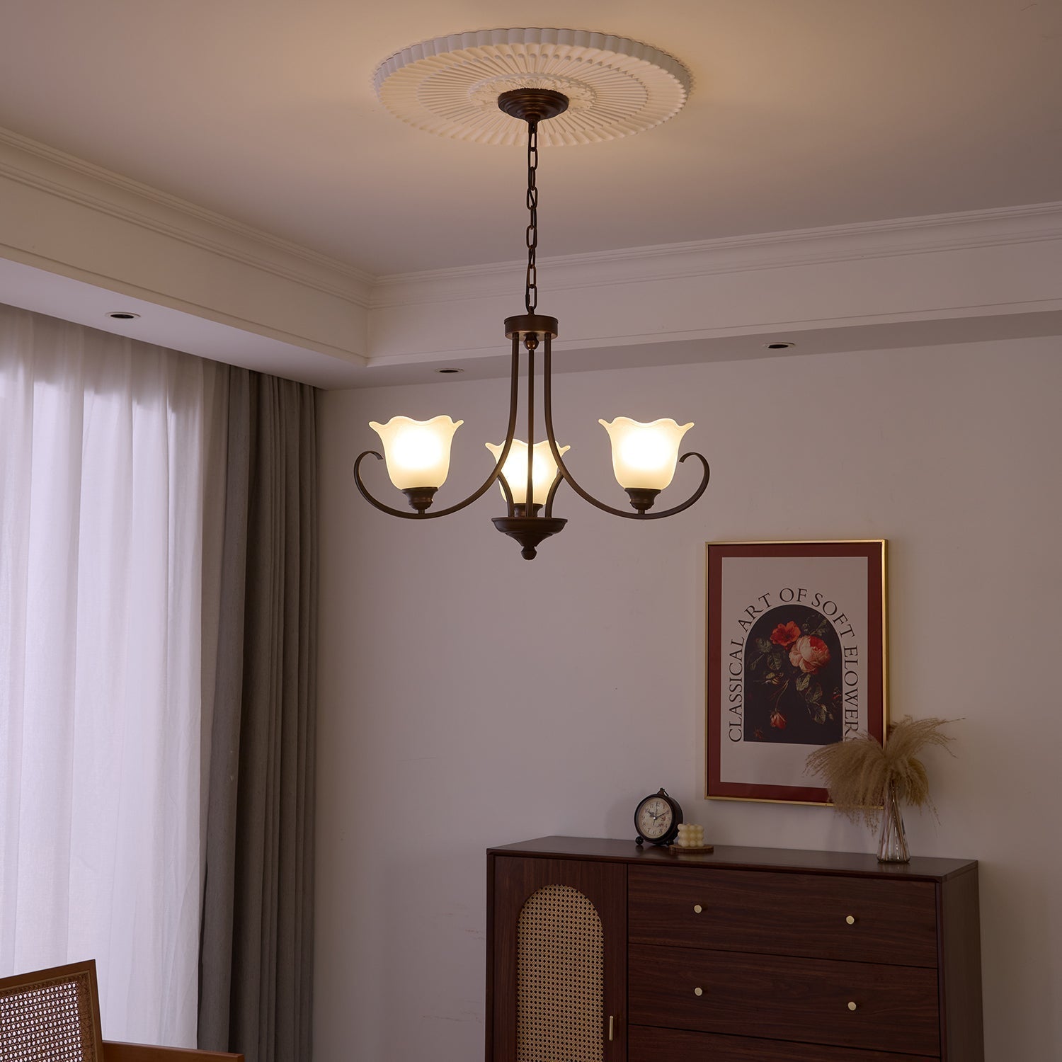 Mireille Floral Chandelier - Blowlighting