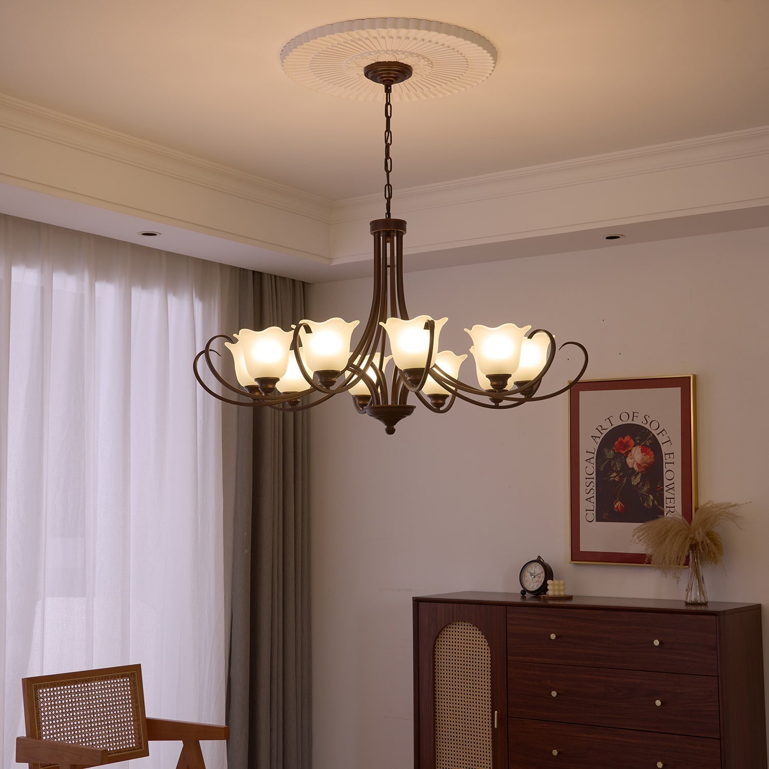 Mireille Floral Chandelier - Blowlighting