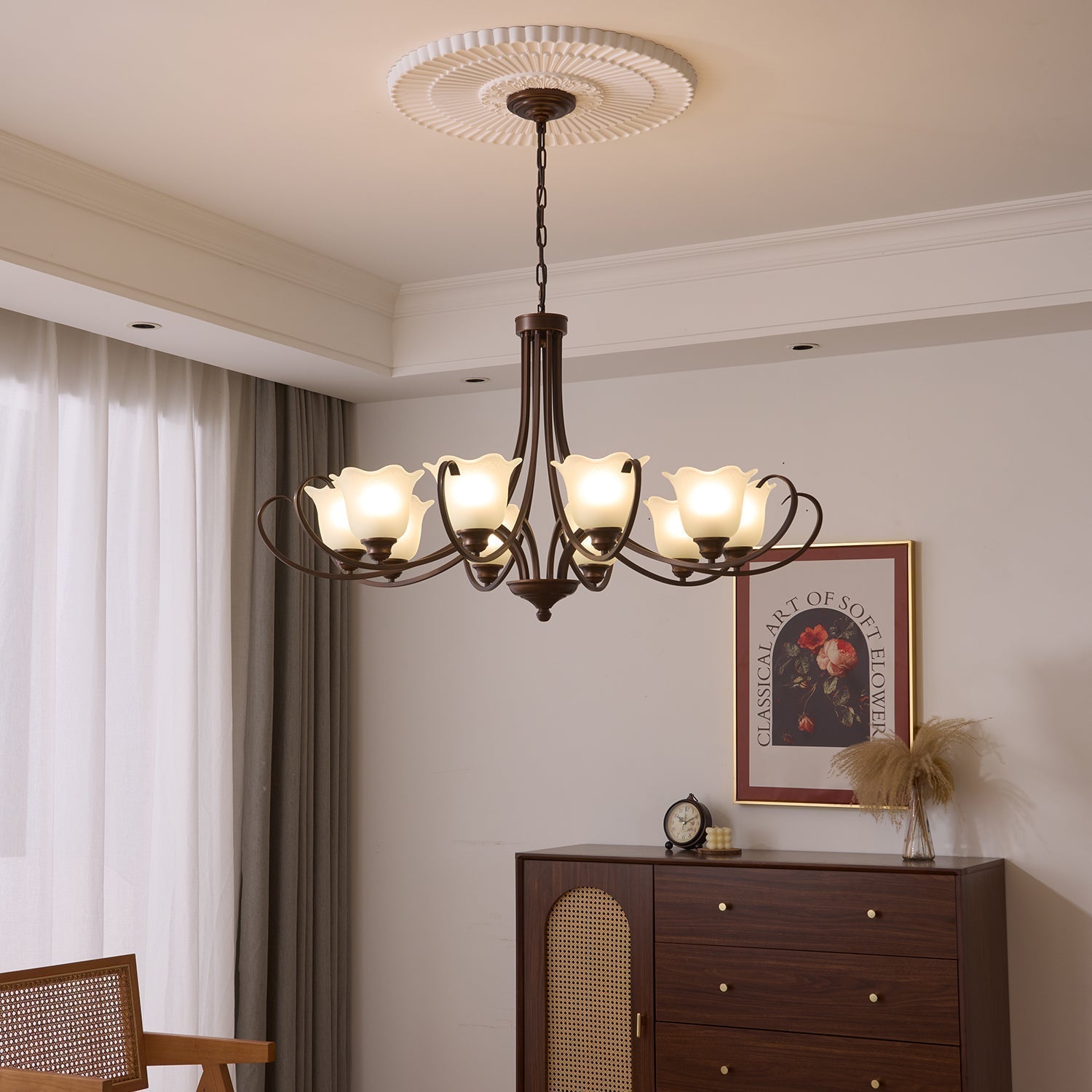 Mireille Floral Chandelier - Blowlighting