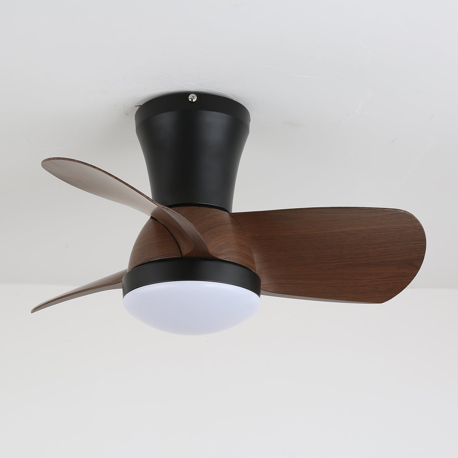 Avelo Moderner Deckenventilator mit Holzoptik, Diagramm mit Abmessungen (Ø 61 cm x H 30 cm)
