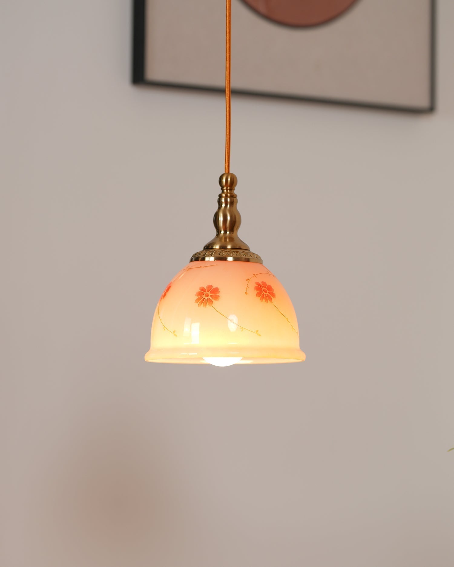 Rowan Vintage Pendelleuchte aus Messing und Glas-Letslighting
