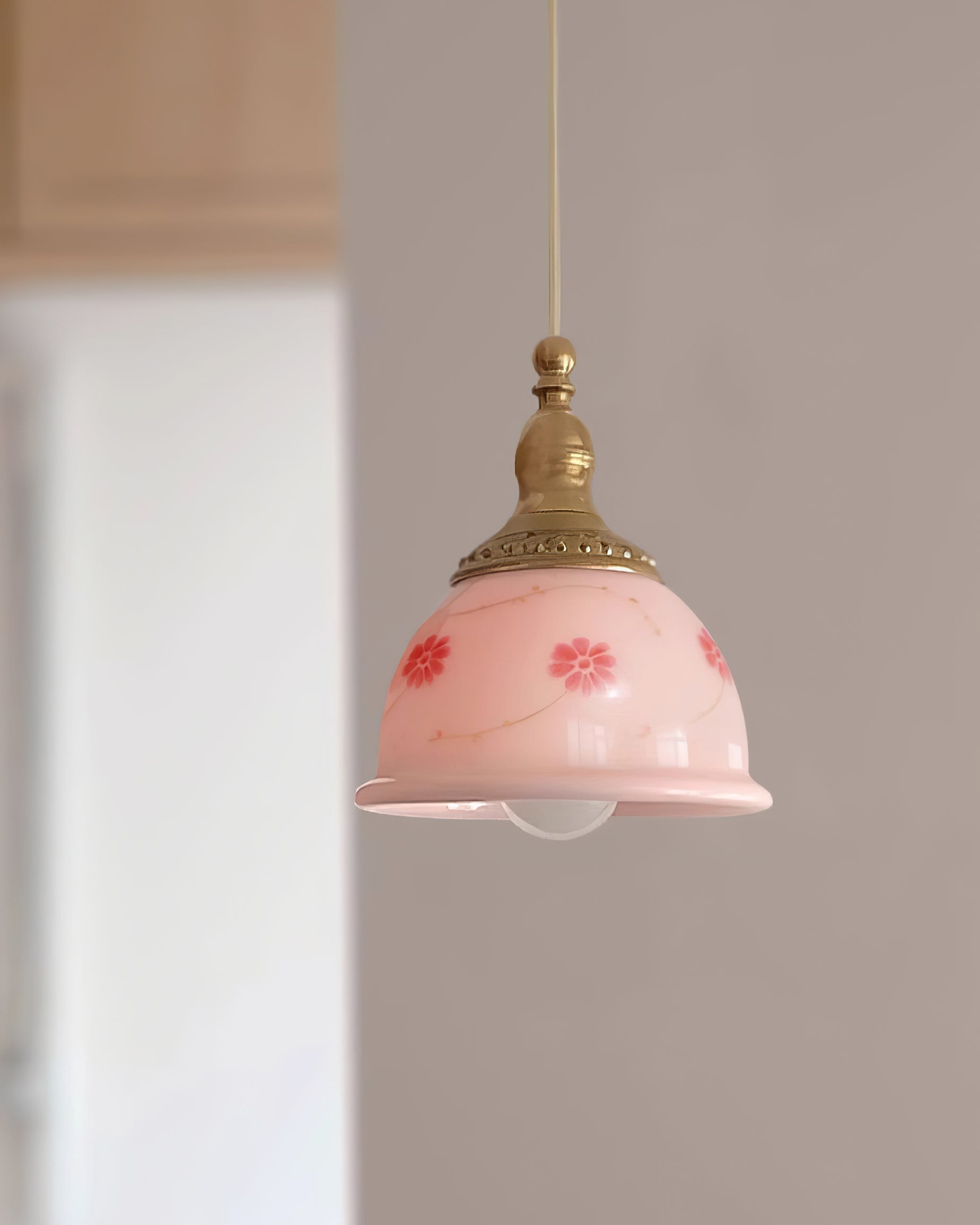 Rowan Vintage Pendelleuchte aus Messing und Glas-Letslighting