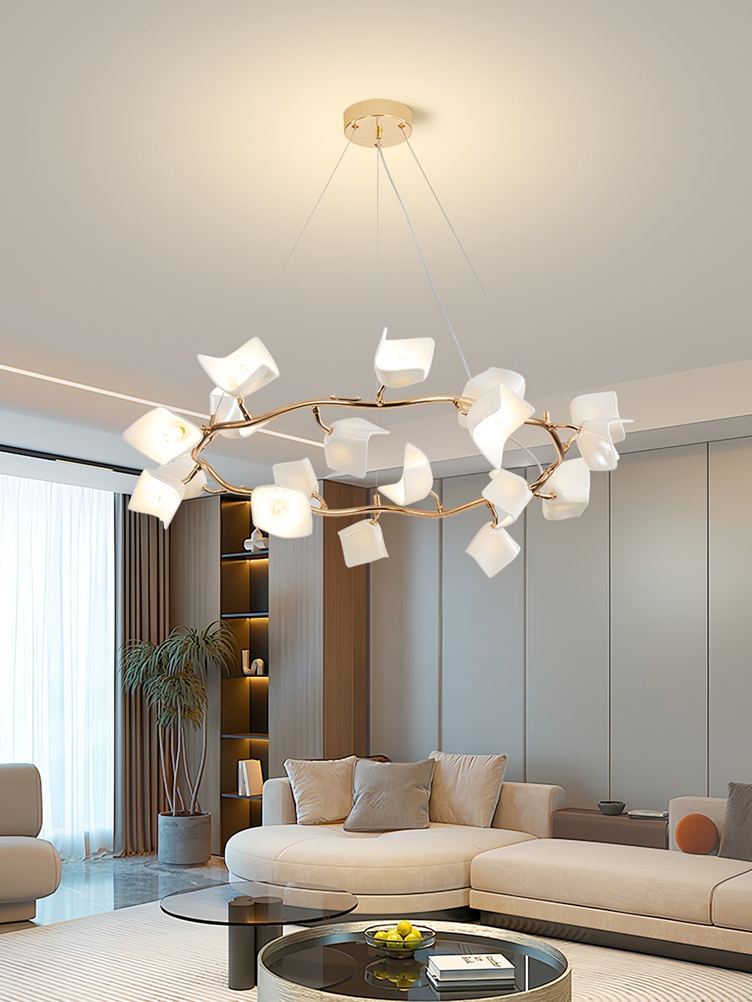 Arthearae Postmoderner Luxus-Kronleuchter aus Flora-Keramik-Letslighting