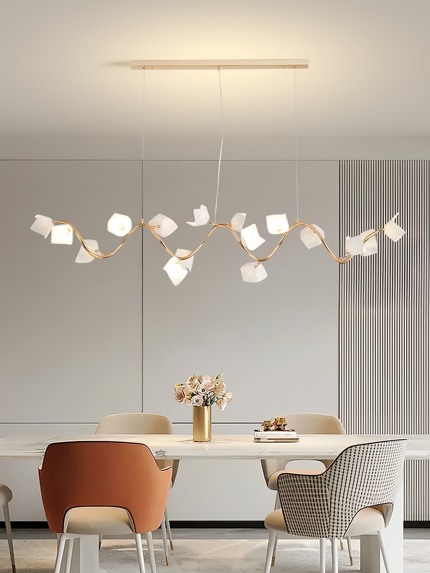 Arthearae Postmoderner Luxus-Kronleuchter aus Flora-Keramik-Letslighting
