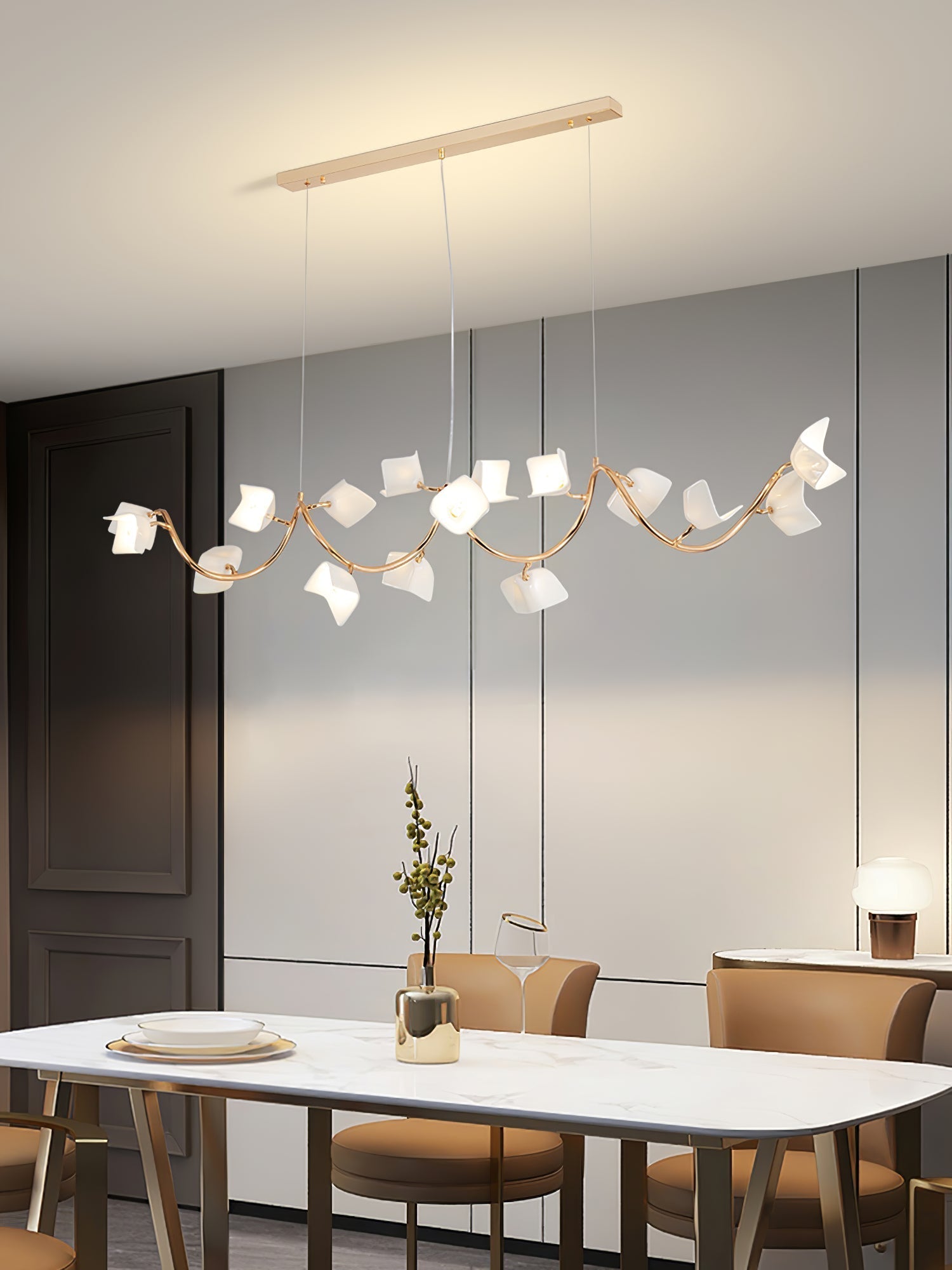 Arthearae Postmoderner Luxus-Kronleuchter aus Flora-Keramik-Letslighting