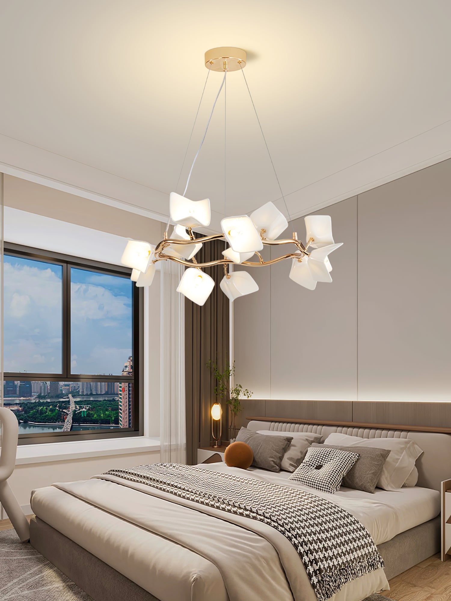 Arthearae Postmoderner Luxus-Kronleuchter aus Flora-Keramik-Letslighting