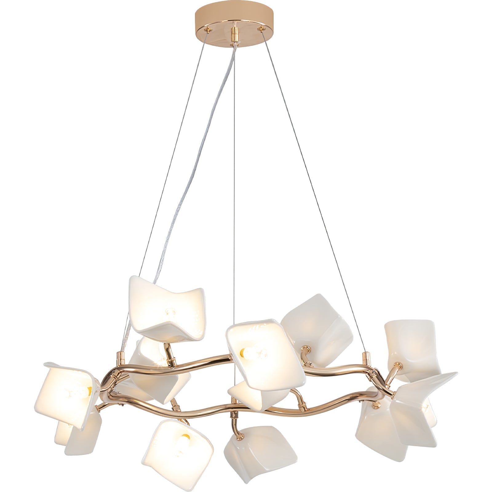 Arthearae Postmoderner Luxus-Kronleuchter aus Flora-Keramik-Letslighting