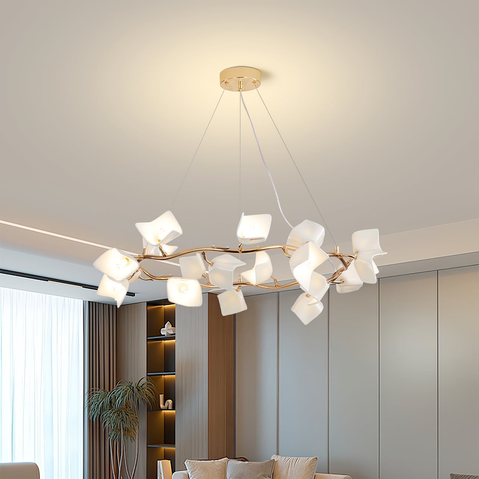 Arthearae Postmoderner Luxus-Kronleuchter aus Flora-Keramik-Letslighting