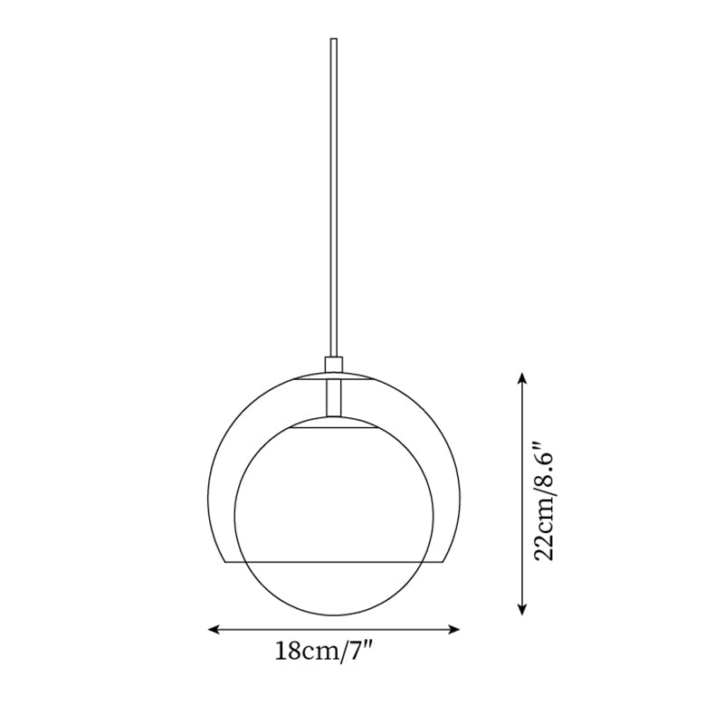 Pendelleuchte Doppelkugel Schirm Glas Modern-Letslighting