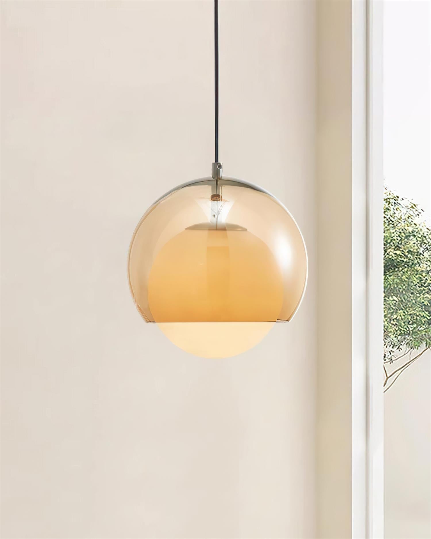 Pendelleuchte Doppelkugel Schirm Glas Modern-Letslighting