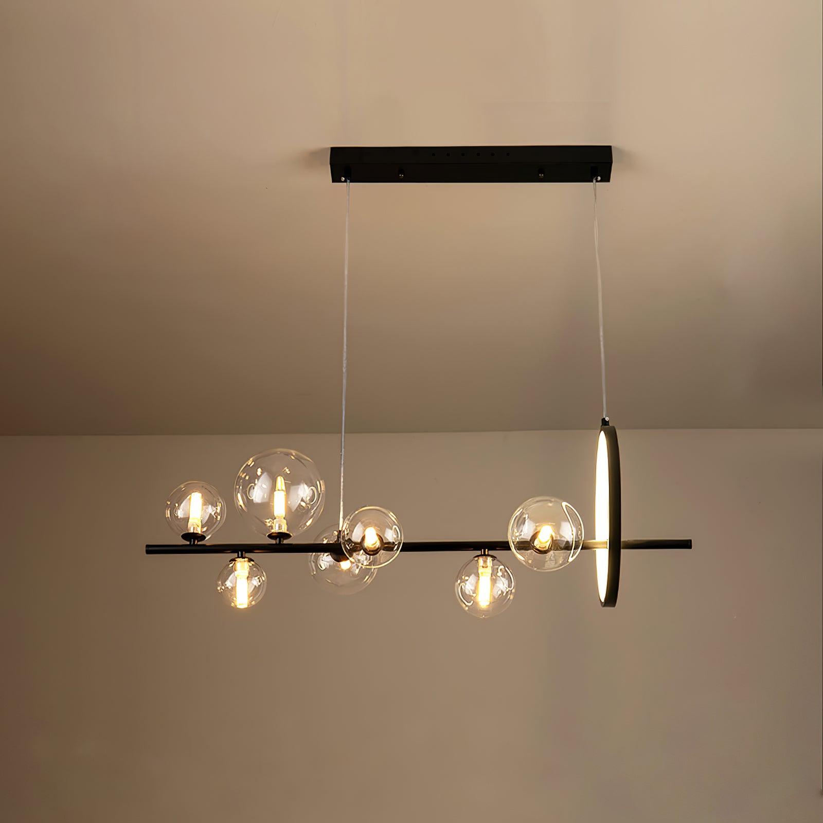 Lustra Kronleuchter Glas Blase Nordisch Schwarz LED-Letslighting