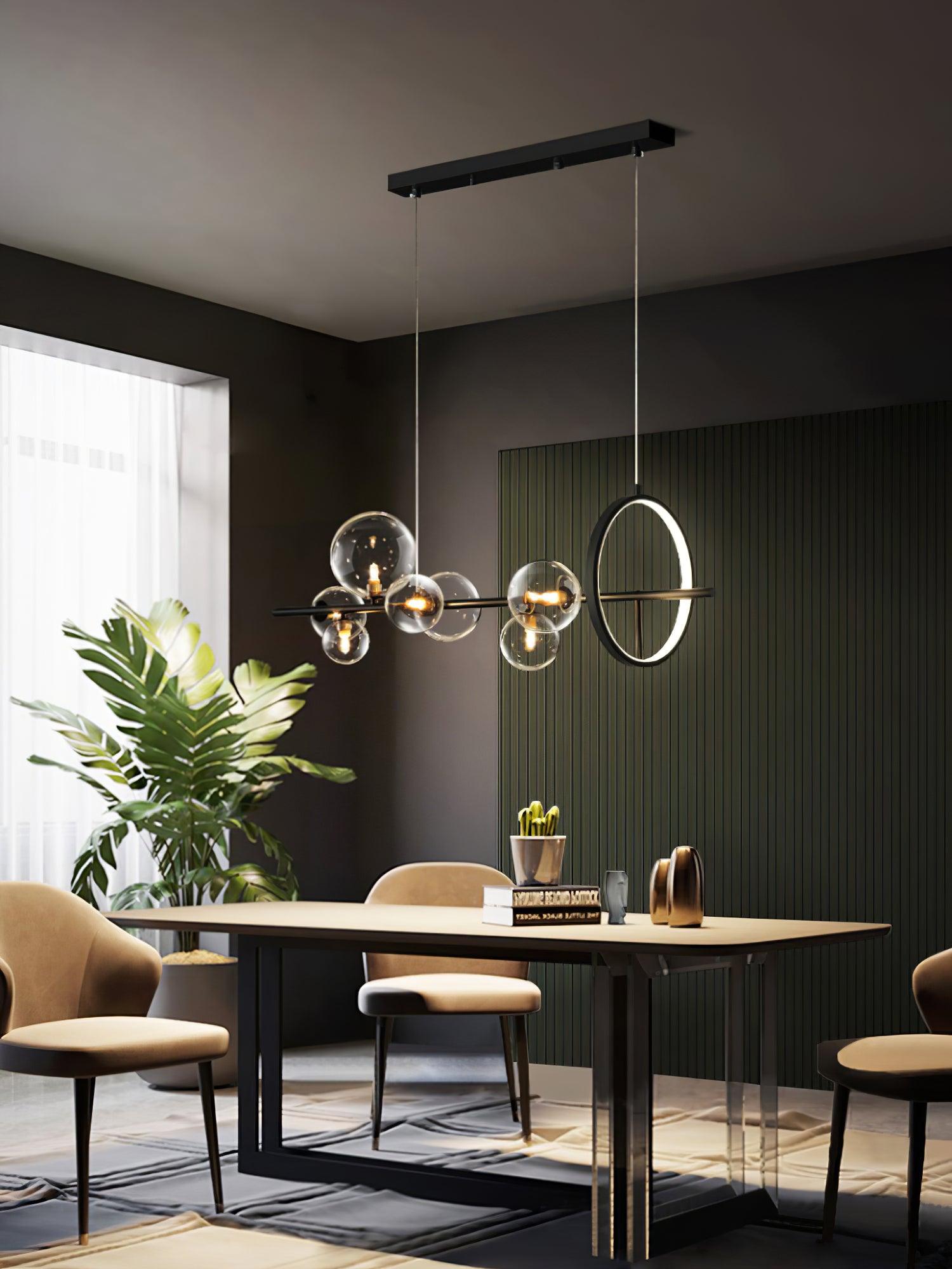 Lustra Kronleuchter Glas Blase Nordisch Schwarz LED-Letslighting