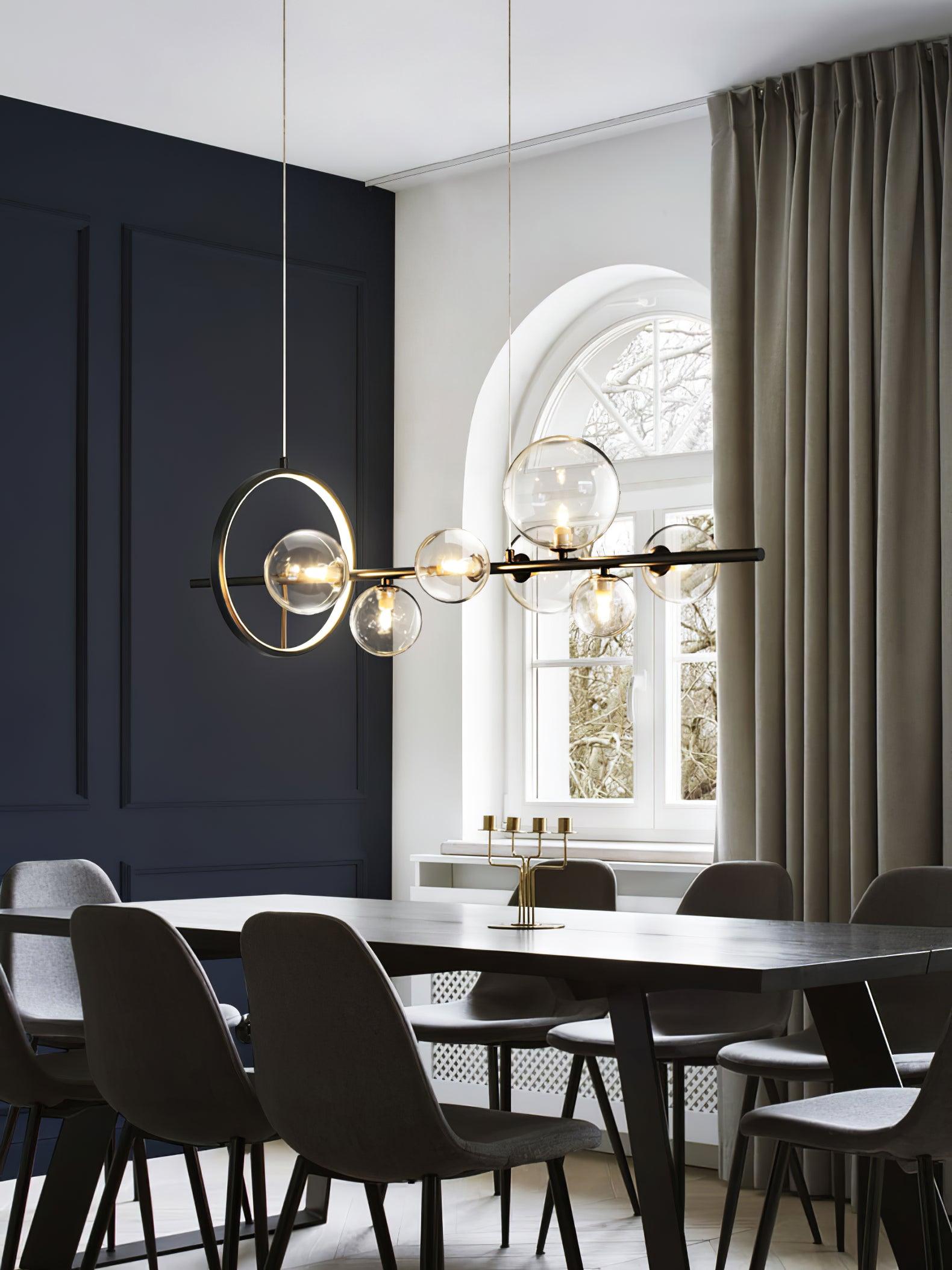 Lustra Kronleuchter Glas Blase Nordisch Schwarz LED-Letslighting