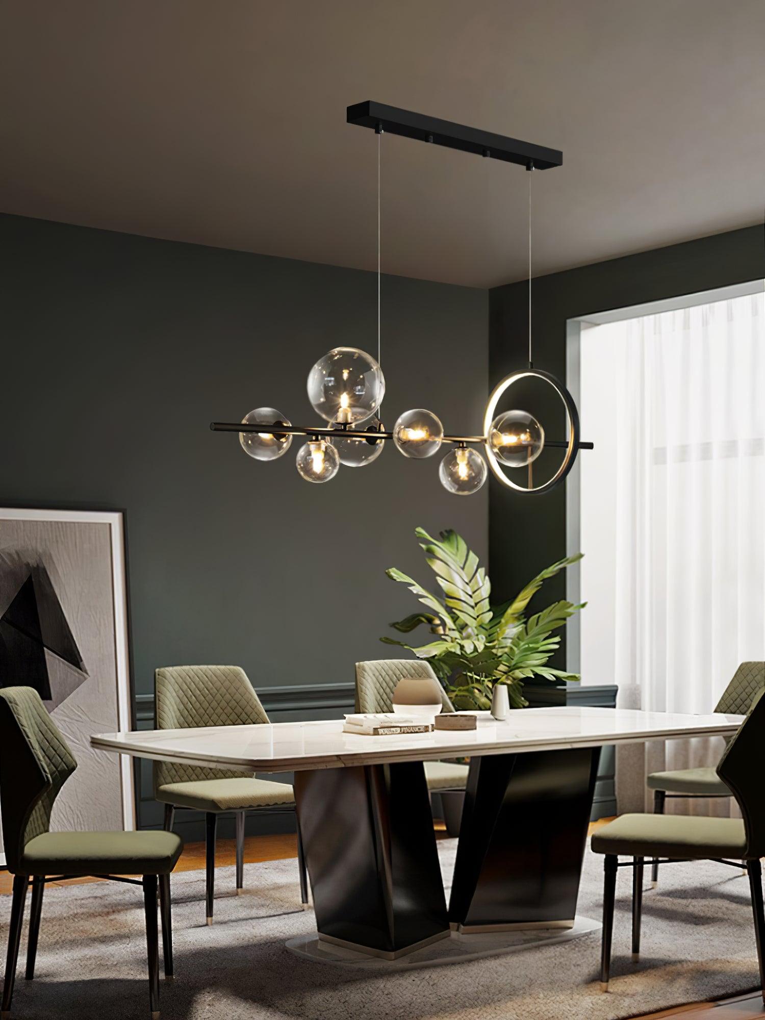 Lustra Kronleuchter Glas Blase Nordisch Schwarz LED-Letslighting