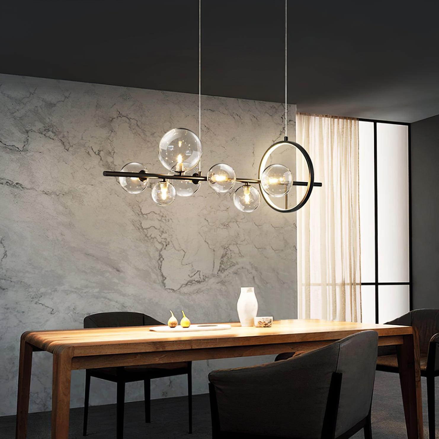 Lustra Kronleuchter Glas Blase Nordisch Schwarz LED-Letslighting