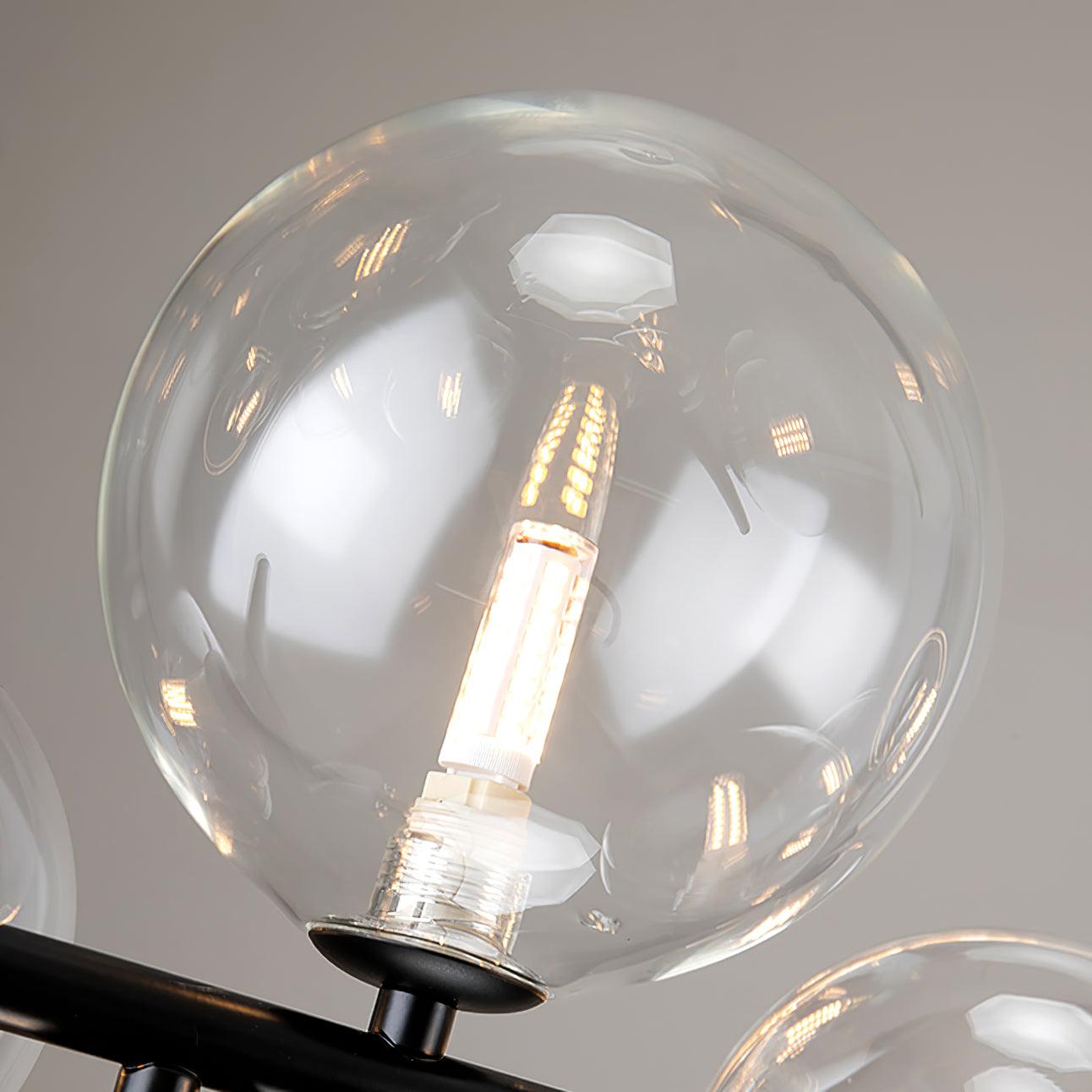 Lustra Kronleuchter Glas Blase Nordisch Schwarz LED-Letslighting