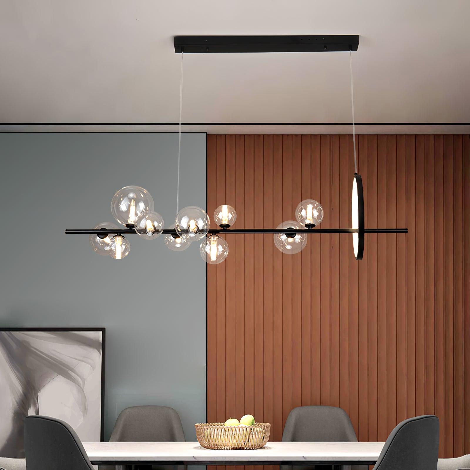 Lustra Kronleuchter Glas Blase Nordisch Schwarz LED-Letslighting