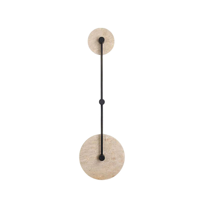 Ilvara Modern Minimalist Beige Travertine Wall Lamp - Letslighting