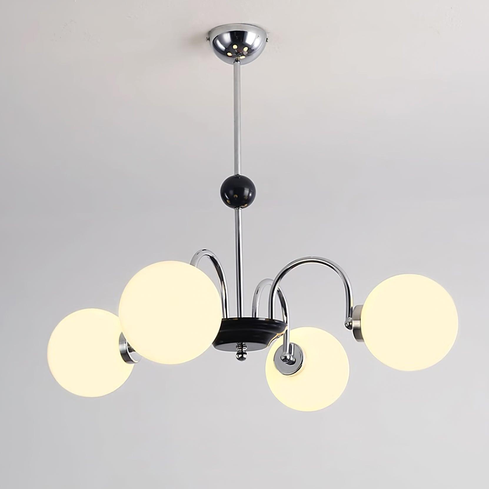 Kronleuchter Gekrümmt Arme Globus Schirme Modern Retro Stil Essen-Letslighting