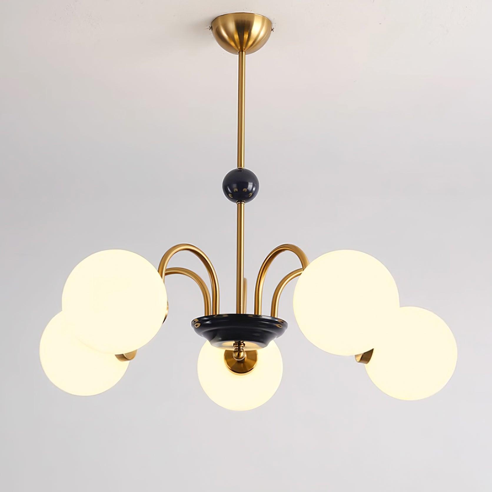 Kronleuchter Gekrümmt Arme Globus Schirme Modern Retro Stil Essen-Letslighting