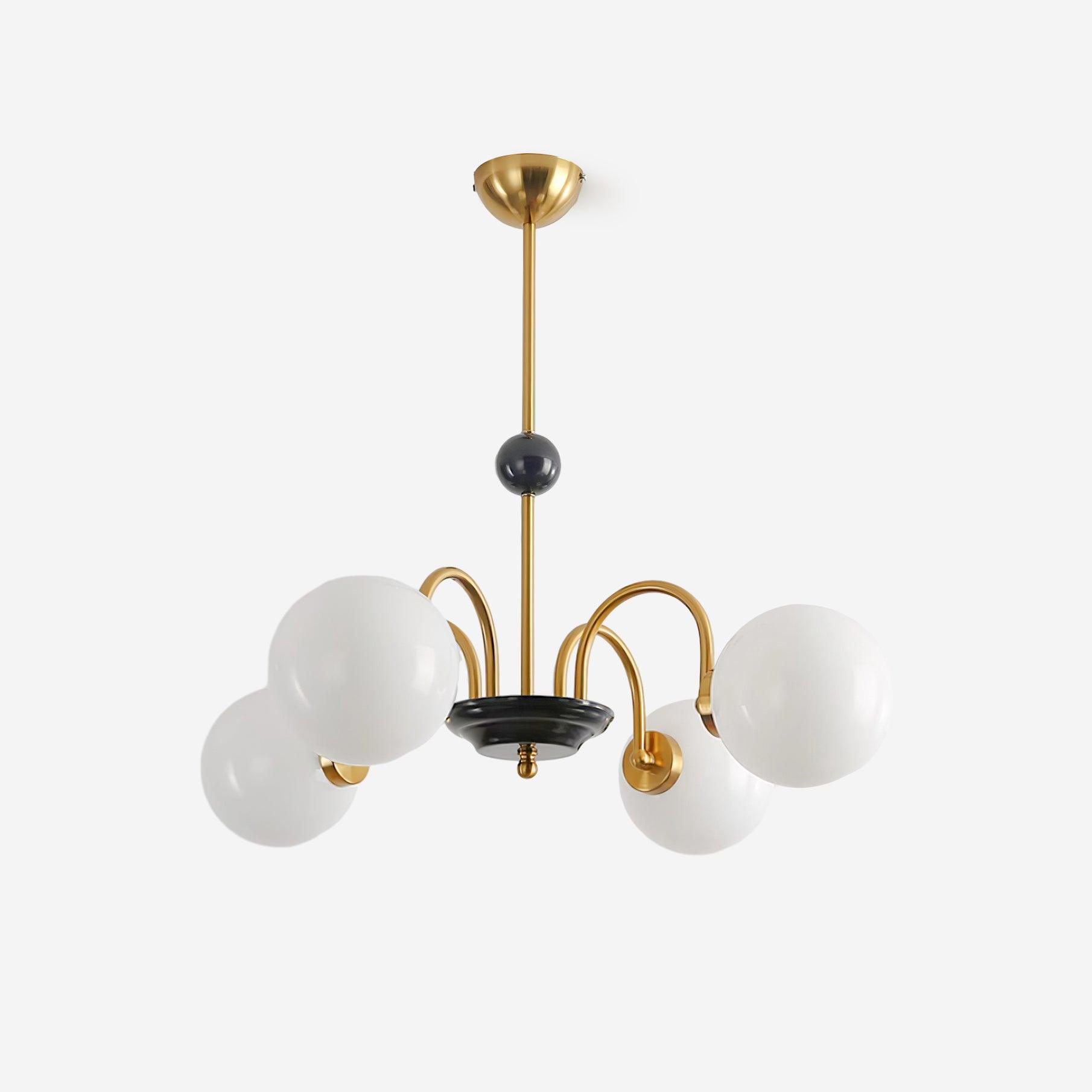 Kronleuchter Gekrümmt Arme Globus Schirme Modern Retro Stil Essen-Letslighting