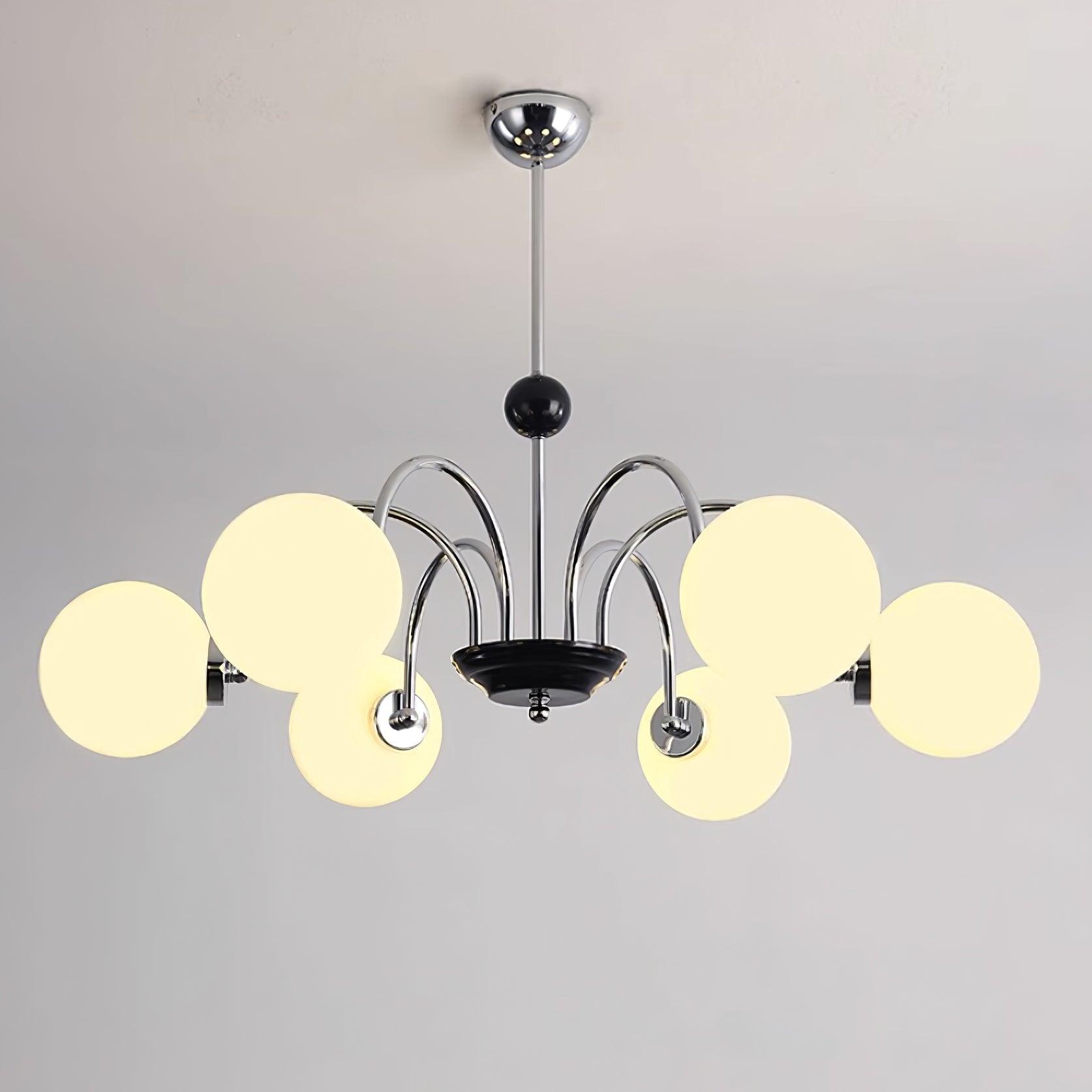 Kronleuchter Gekrümmt Arme Globus Schirme Modern Retro Stil Essen-Letslighting