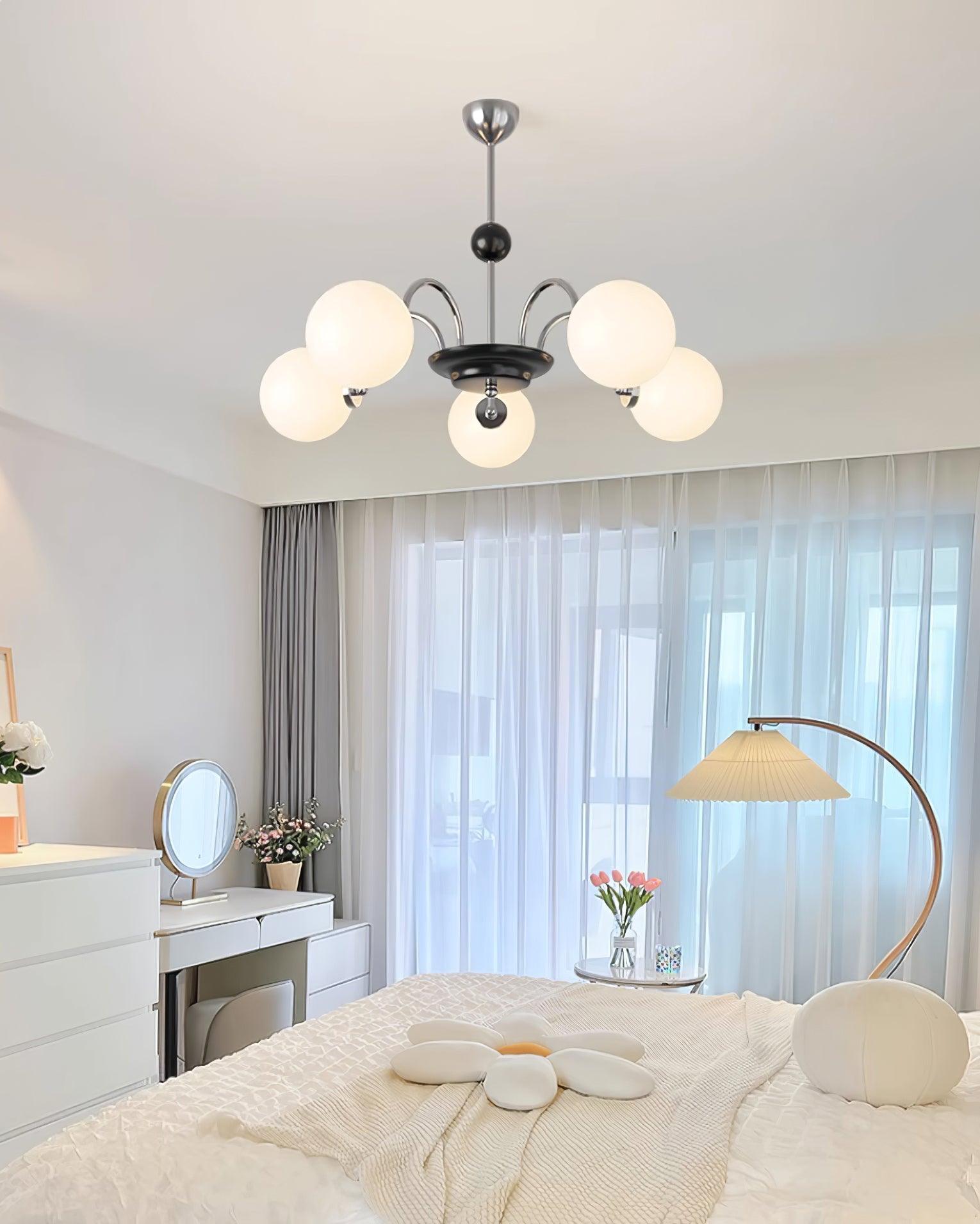Kronleuchter Gekrümmt Arme Globus Schirme Modern Retro Stil Essen-Letslighting
