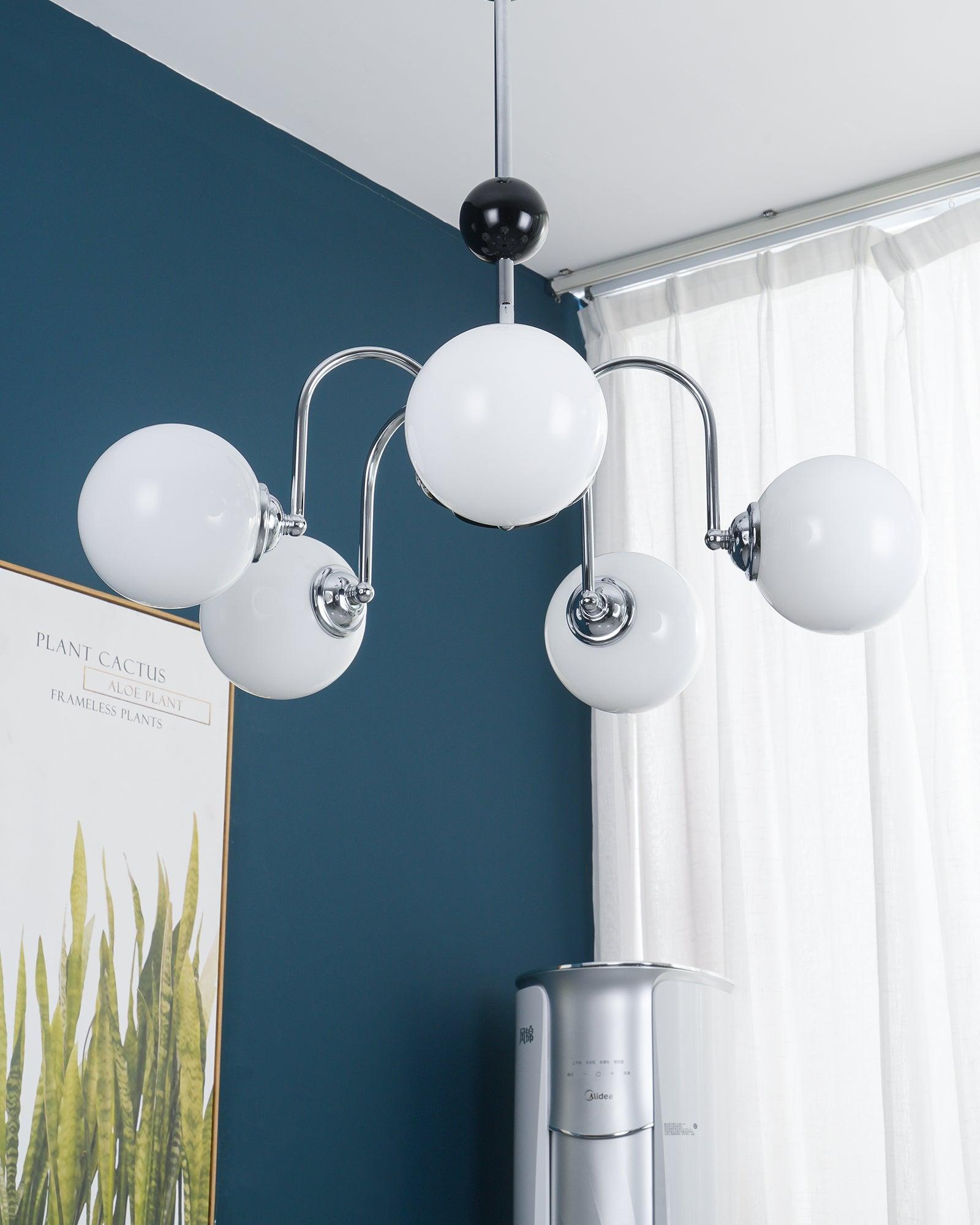 Kronleuchter Gekrümmt Arme Globus Schirme Modern Retro Stil Essen-Letslighting