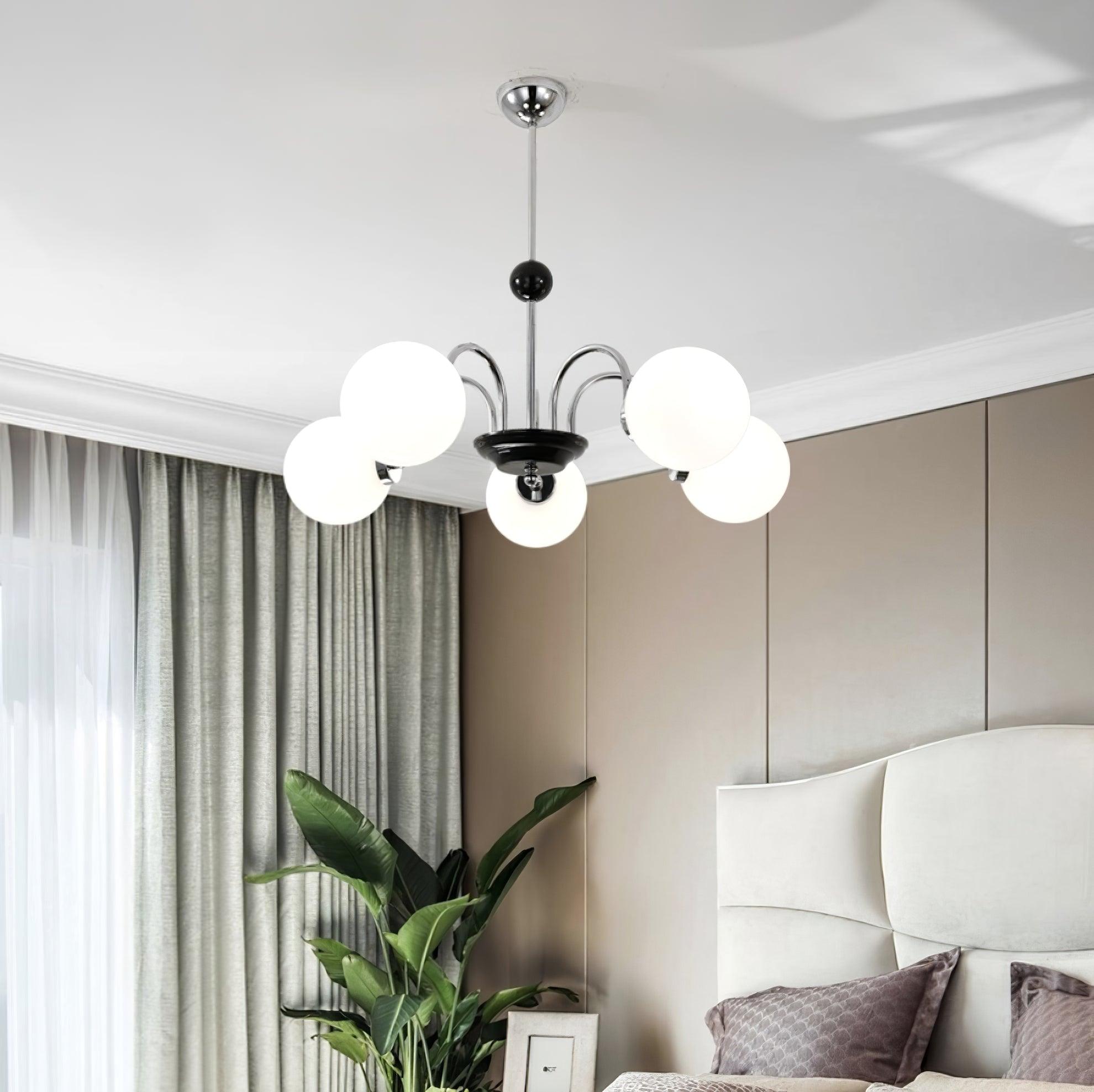 Kronleuchter Gekrümmt Arme Globus Schirme Modern Retro Stil Essen-Letslighting