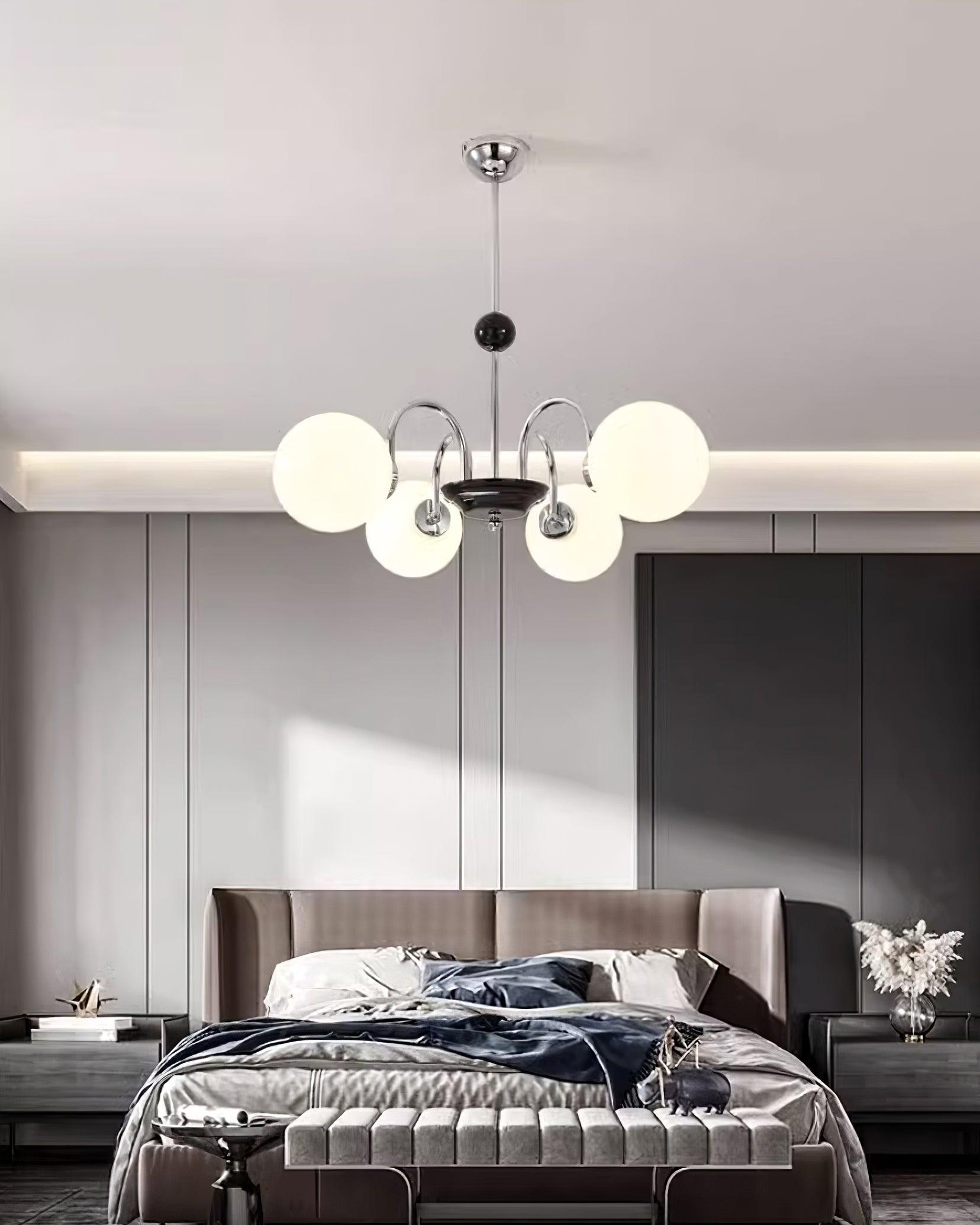 Kronleuchter Gekrümmt Arme Globus Schirme Modern Retro Stil Essen-Letslighting