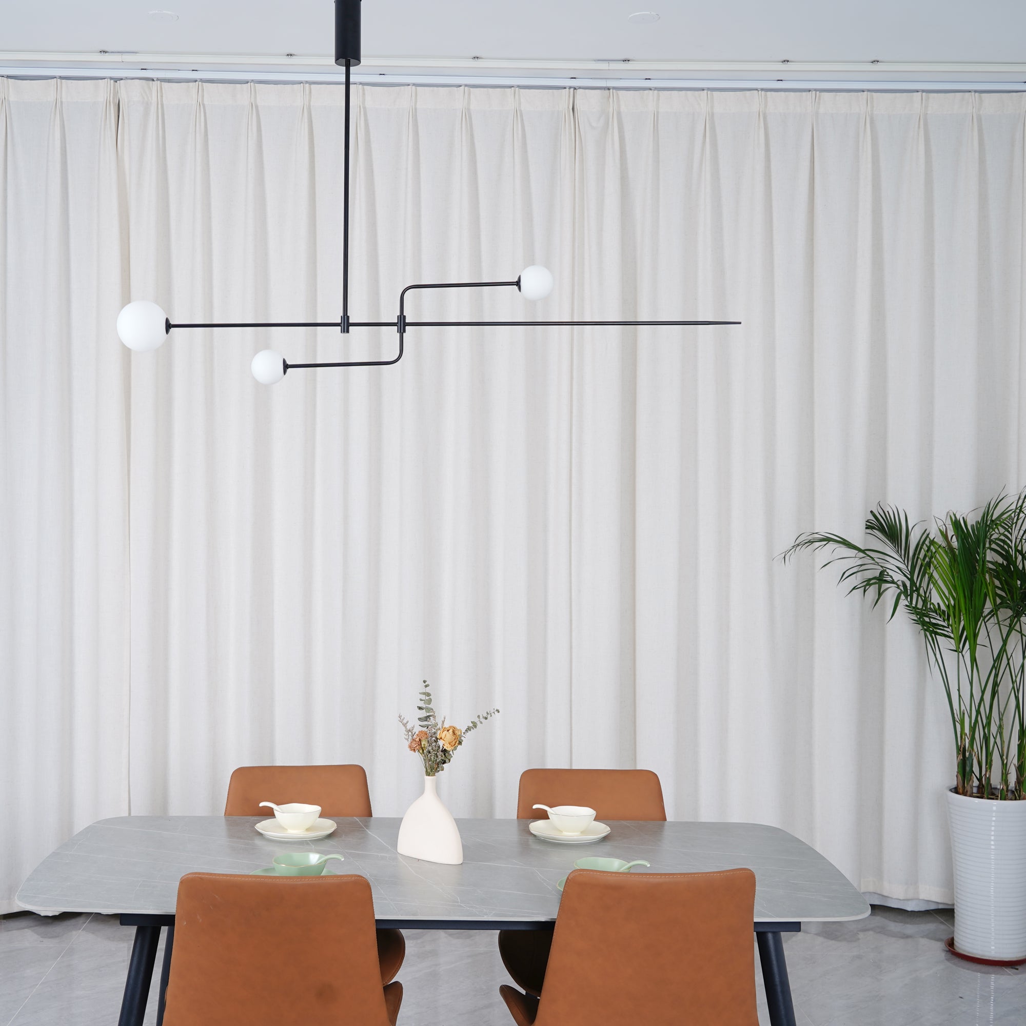 Lustra Kronleuchter Mobile Schwarz Minimalistisch-Letslighting