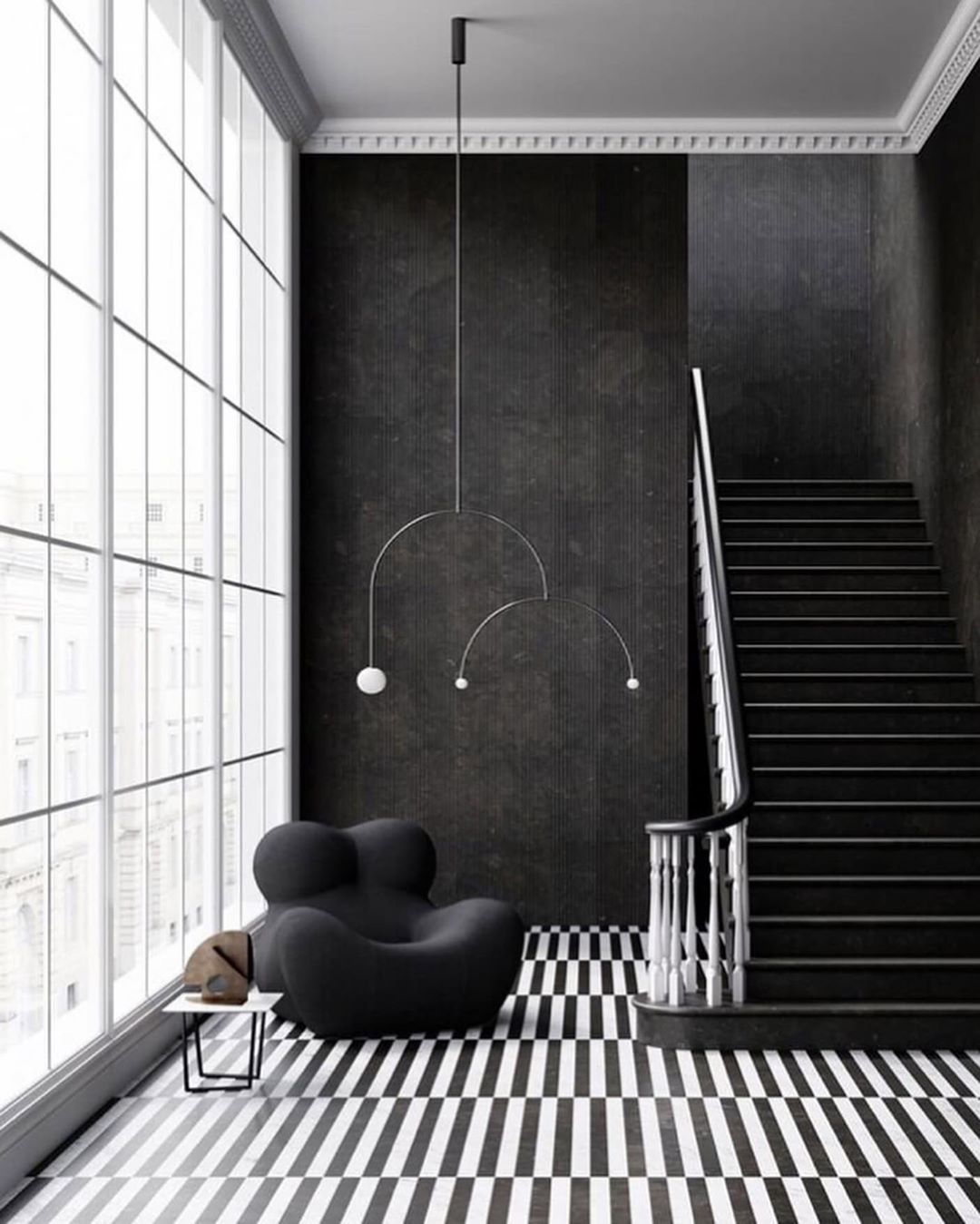 Lustra Kronleuchter Mobile Schwarz Minimalistisch-Letslighting