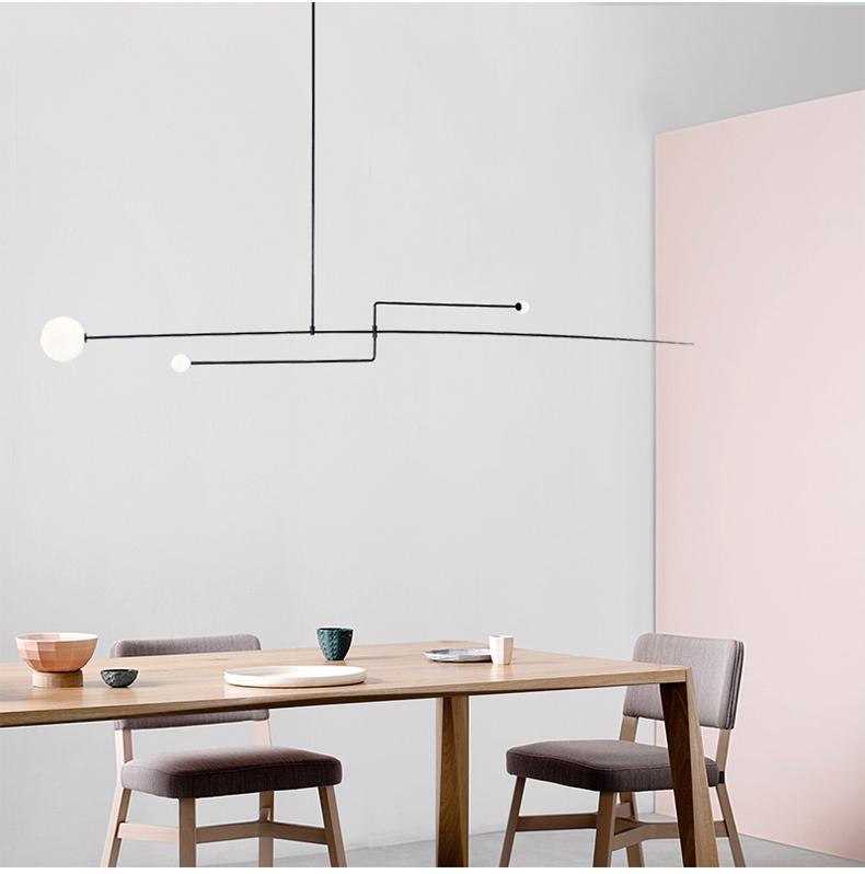 Lustra Kronleuchter Mobile Schwarz Minimalistisch-Letslighting