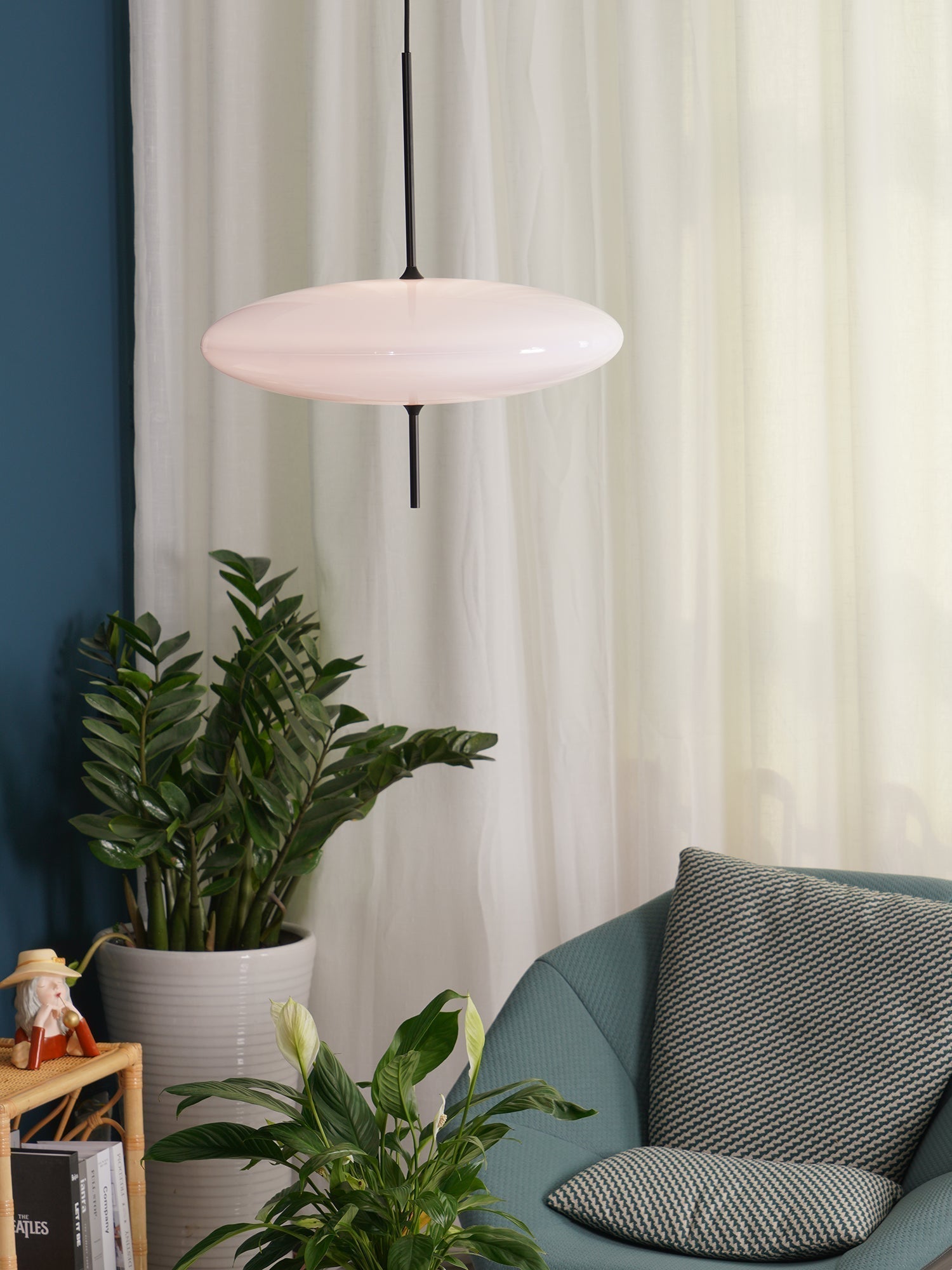 Lustra Pendelleuchte Lampe Verbunden Schwarz lackiert für Wohn Zimmer-Letslighting