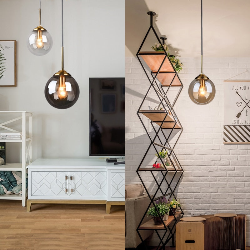 Valentina Modern Rund LED Pendelleuchte Metall Glas Esszimmer Wohnzimmer Schlafzimmer