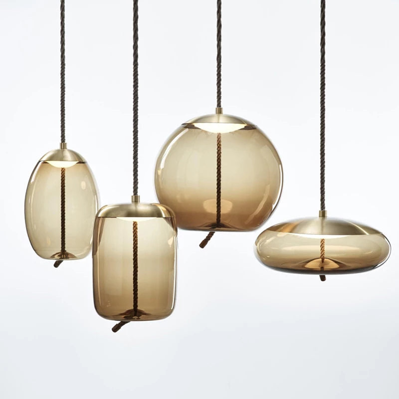 Valentina Modern LED Pendelleuchte Metal Glas Wohnzimmer Schlafzimmer Esszimmer