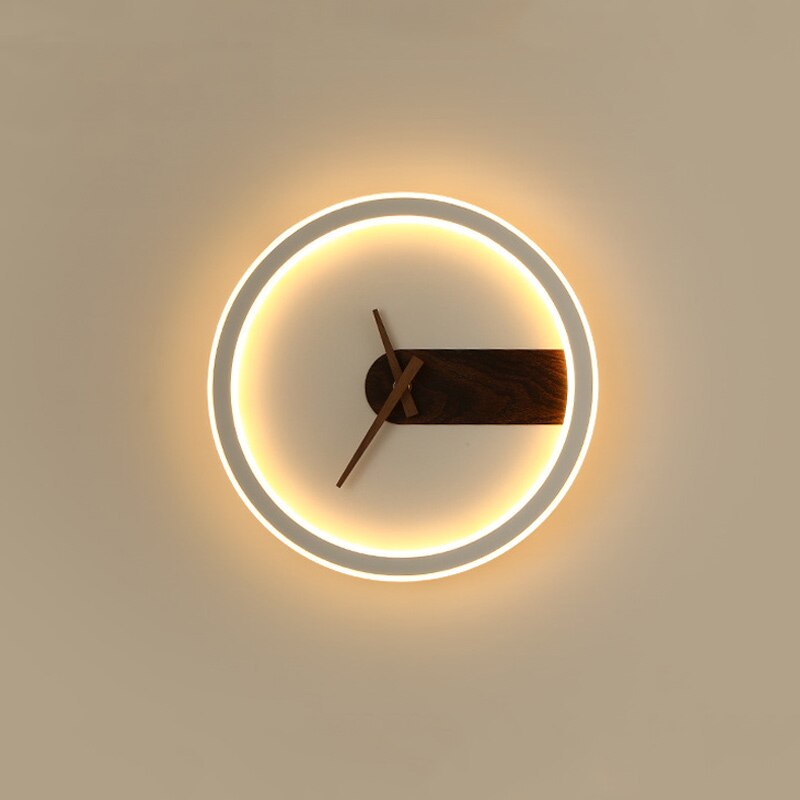 Arisha Modern Uhr LED Innenwandleuchte Schwarz Schlaf/Wohnzimmer