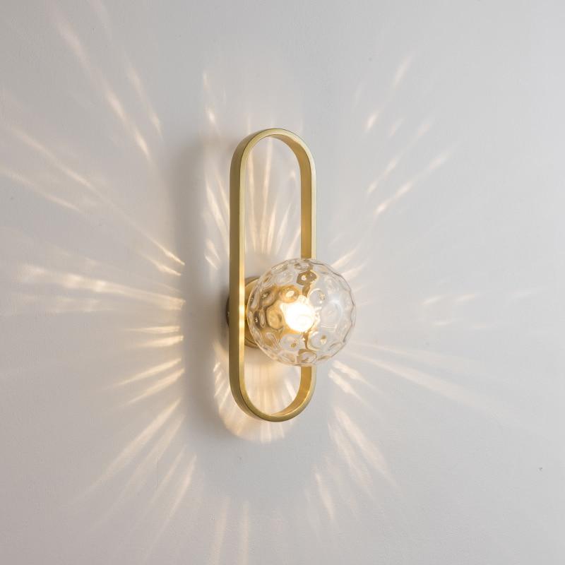 Valentina Moderne LED Wandleuchte Gold/Schwarz, Metall, Glas, Schlafzimmer/Wohnzimmer