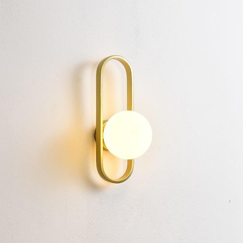Valentina Moderne LED Wandleuchte Gold/Schwarz, Metall, Glas, Schlafzimmer/Wohnzimmer