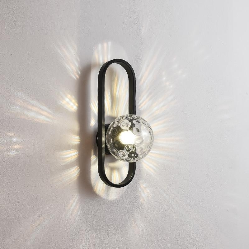 Valentina Moderne LED Wandleuchte Gold/Schwarz, Metall, Glas, Schlafzimmer/Wohnzimmer