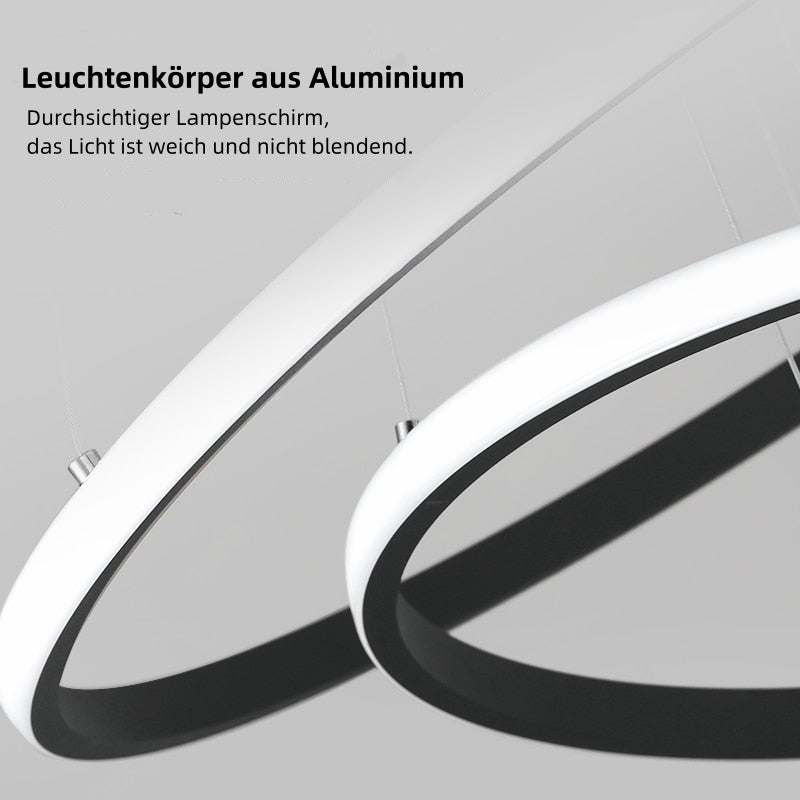 Arisha Pendelleuchte Modern Ring LED Ess/Schlaf/Wohnzimmer